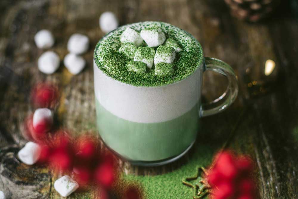 Mint mocha with marshamllows